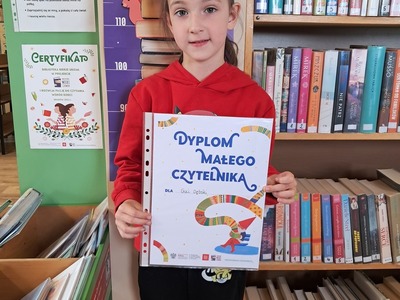 Alt="Zdjęcie przedstawia Gaię, uczestniczkę akcji Mała Książka-Wielki Człowiek."