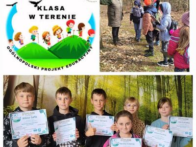 Alt="Kolaż przedstawia projekt edukacyjny „Klasa w terenie”."