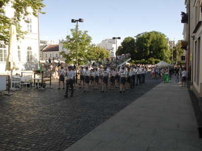 Alt="Zdjęcie przedstawia Gminną Orkiestrę Dętą w Ciasnej podczas Konkursu Orkiestr Dętych w Radomiu."
