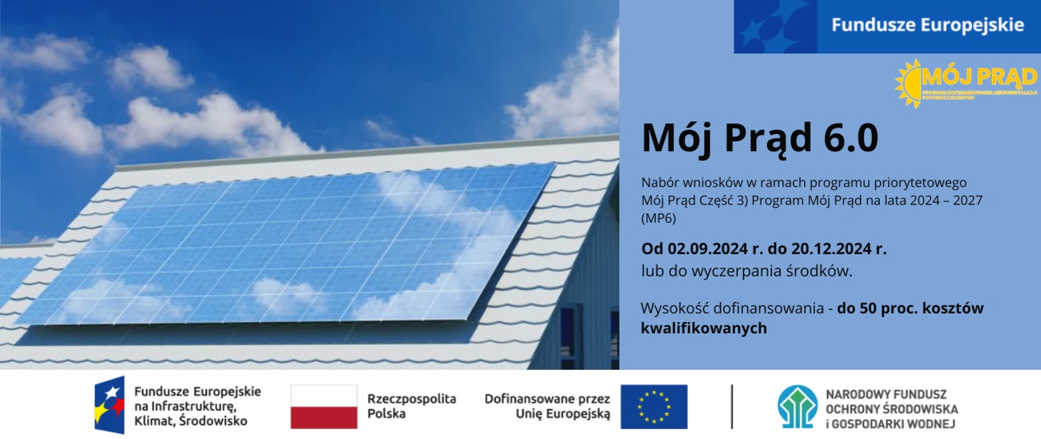 Narodowy Fundusz Ochrony Środowiska i Gospodarki Wodnej rozpoczął nabór wniosków w programie Mój Prąd 6.0.