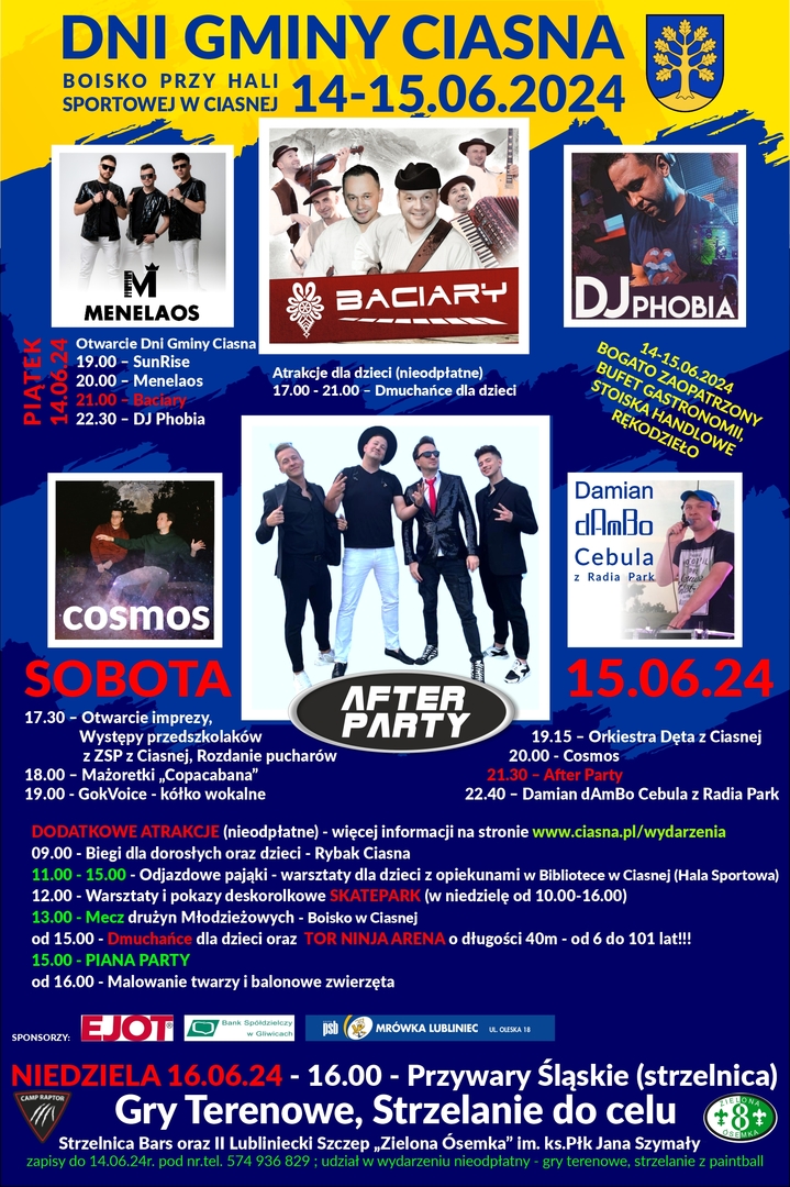 Alt="Plakat Dni Gminy Ciasna 2024."
