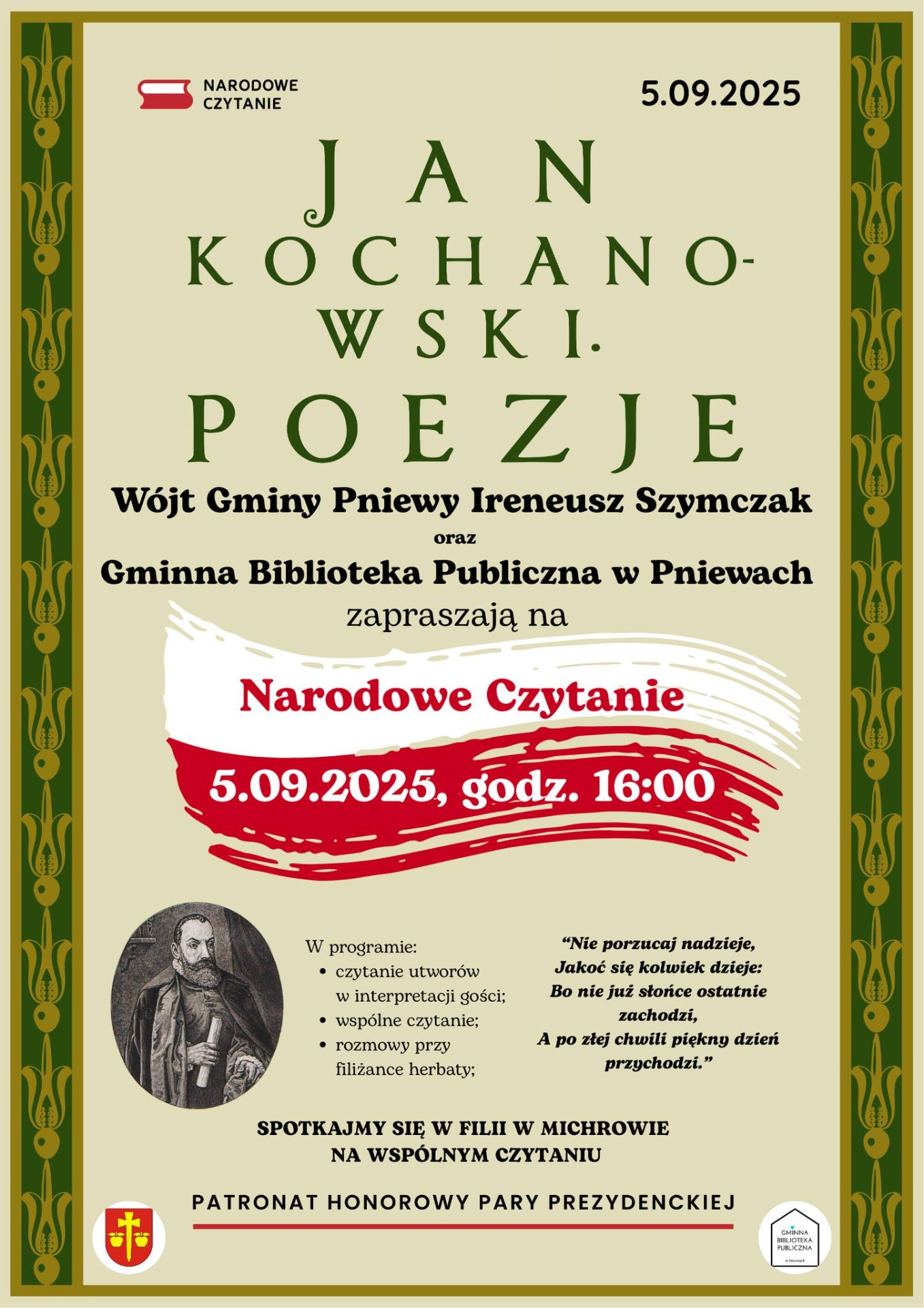plakat z ogłoszeniem
