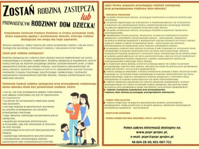 rodzina z dziećmi, informacja na temat rodziny zastępczej