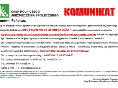 INFORMACJA KRUS