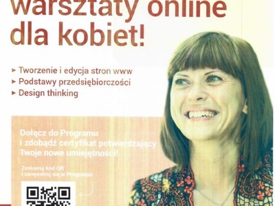 Informacja w sprawie bezpłatnych warsztatów dla kobiet.