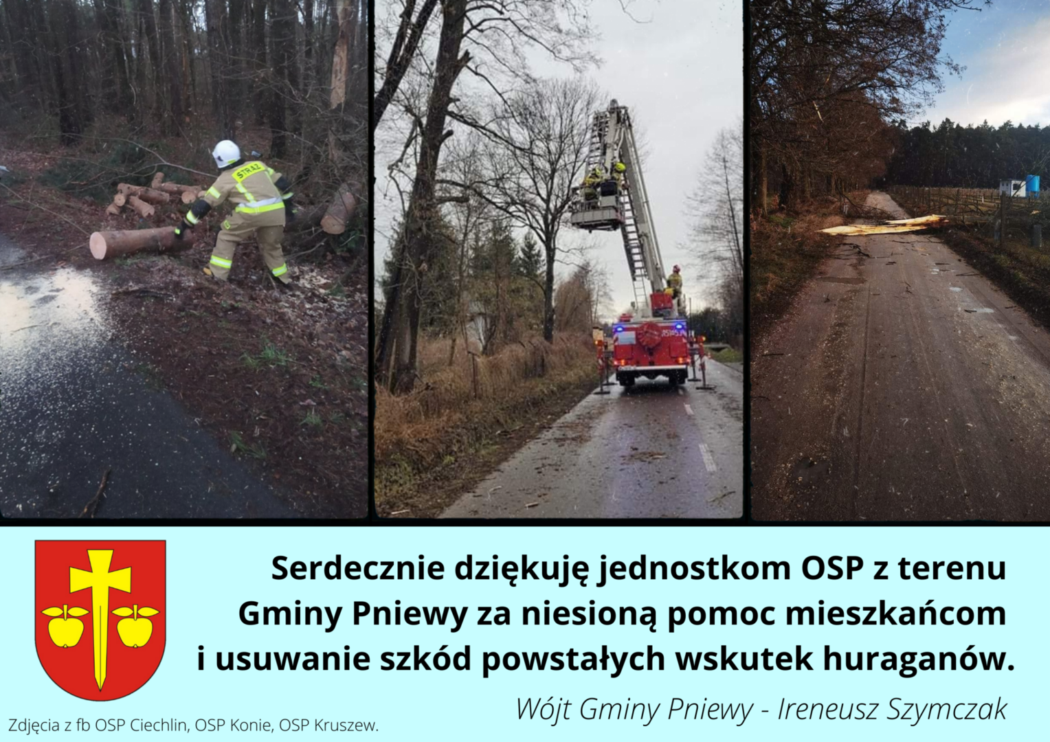 Podziękowania dla jednostek OSP
