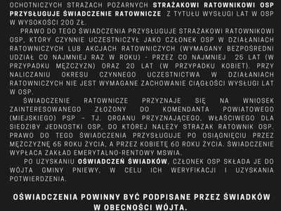Informacja w sprawie świadczenia ratowniczego.