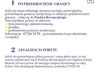 Informacje dla uchodźców