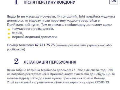 Informacje dla uchodźców