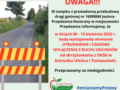 Informacja w sprawie utrudnień