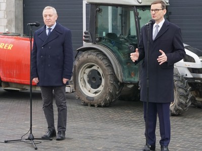 Konferencja Premiera Mateusza Morawieckiego w Załężu Dużym