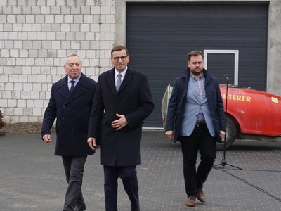 Konferencja Premiera Mateusza Morawieckiego w Załężu Dużym