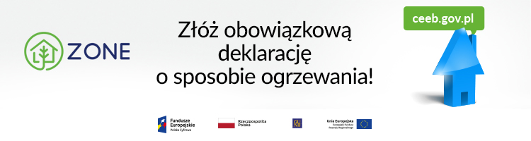Baner deklaracja źródeł ciepła.