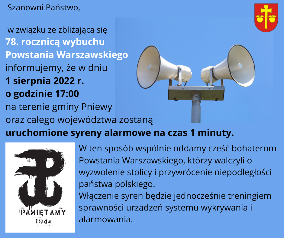 informacja o uruchomieniu syren
