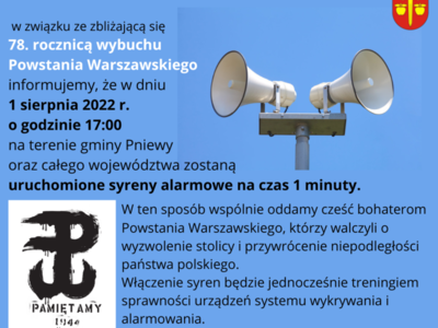 informacja o uruchomieniu syren