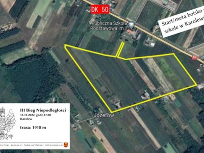 Mapa biegu na 1918 m