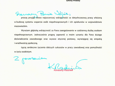 Treść wyróżnienia.