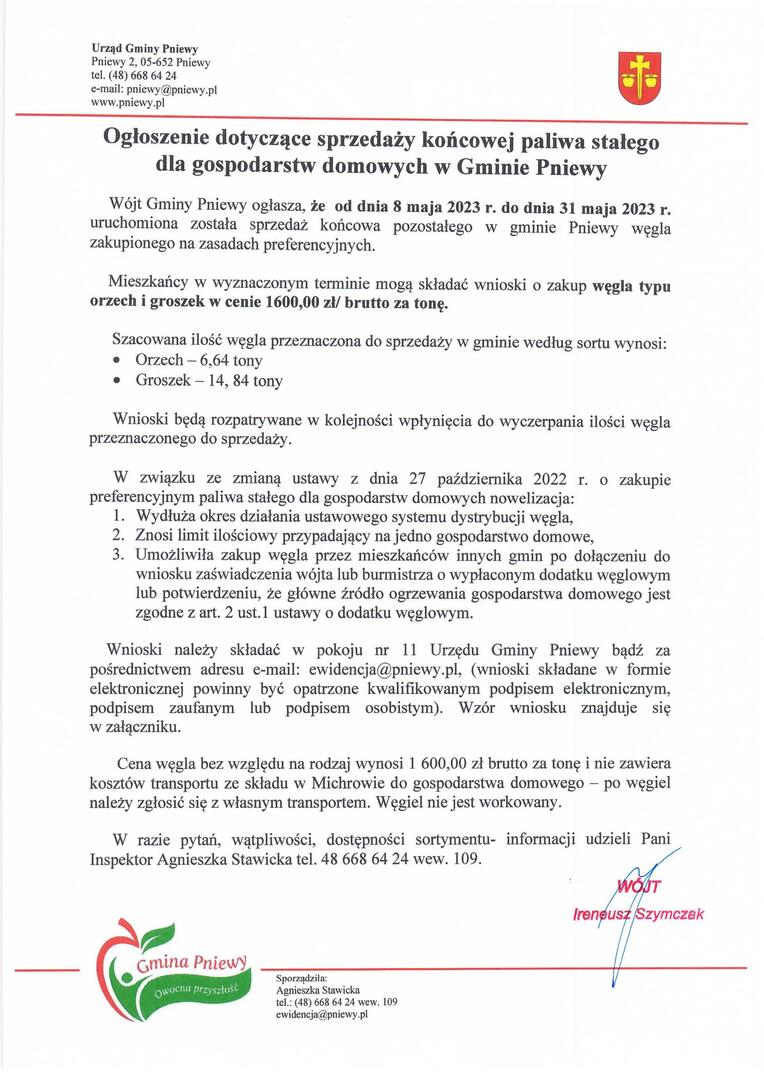 ogłoszenie