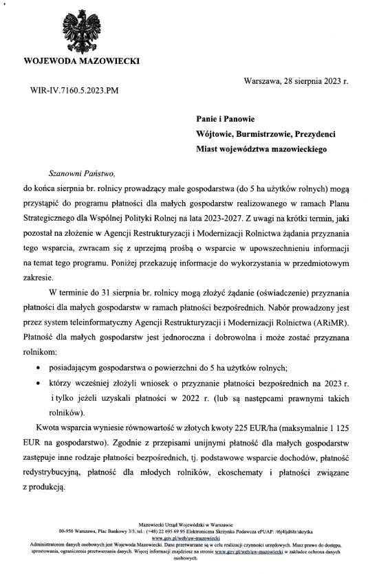 Treść informacji