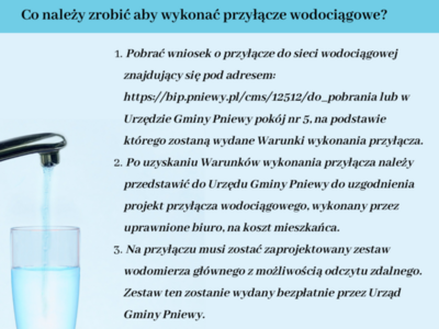 Informacja nt. przyłącza wodociągowego