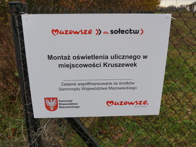 Odbiór oświetlenia ulicznego w Kruszewku.