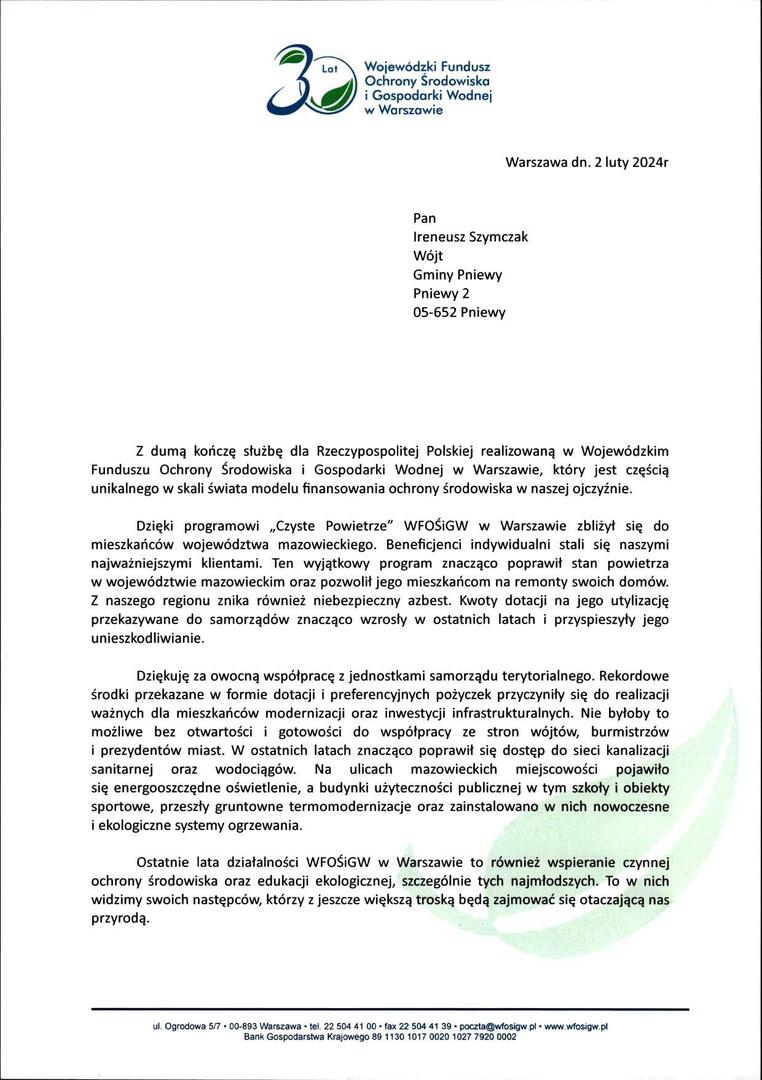 Podziękowanie
