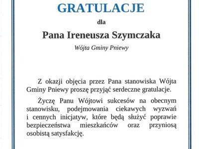 list z gratulacjami
