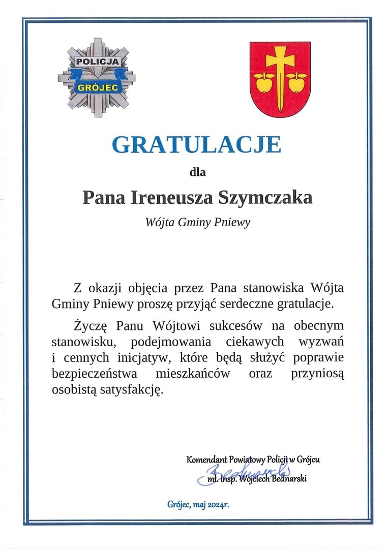 list z gratulacjami