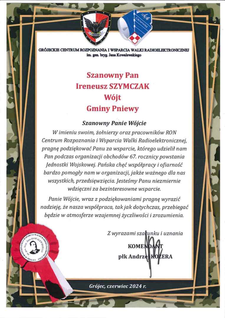 Podziękowania.