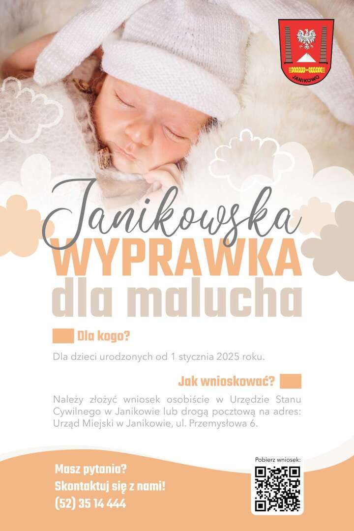 Plakat reklamowy Janikowskiej wyprawki dla malucha