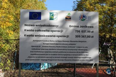 Tablica infomracyjna projektu.