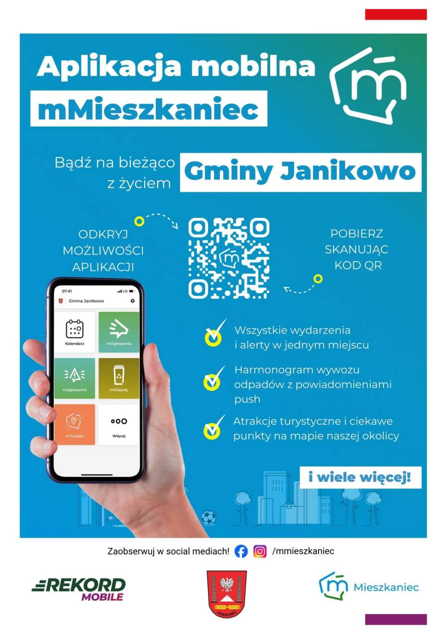 Plakat reklamowy aplkacji mMieszkaniec
