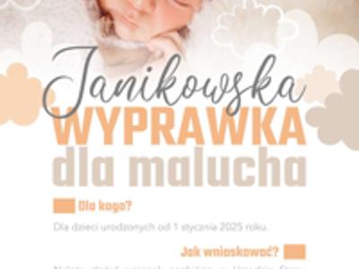 Plakat reklamowy Janikowskiej wyprawki dla malucha
