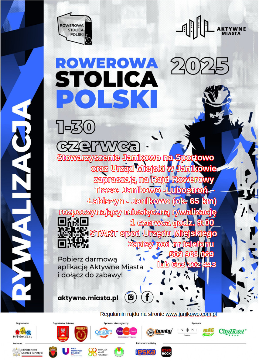 Plakat rajdu rowerowego