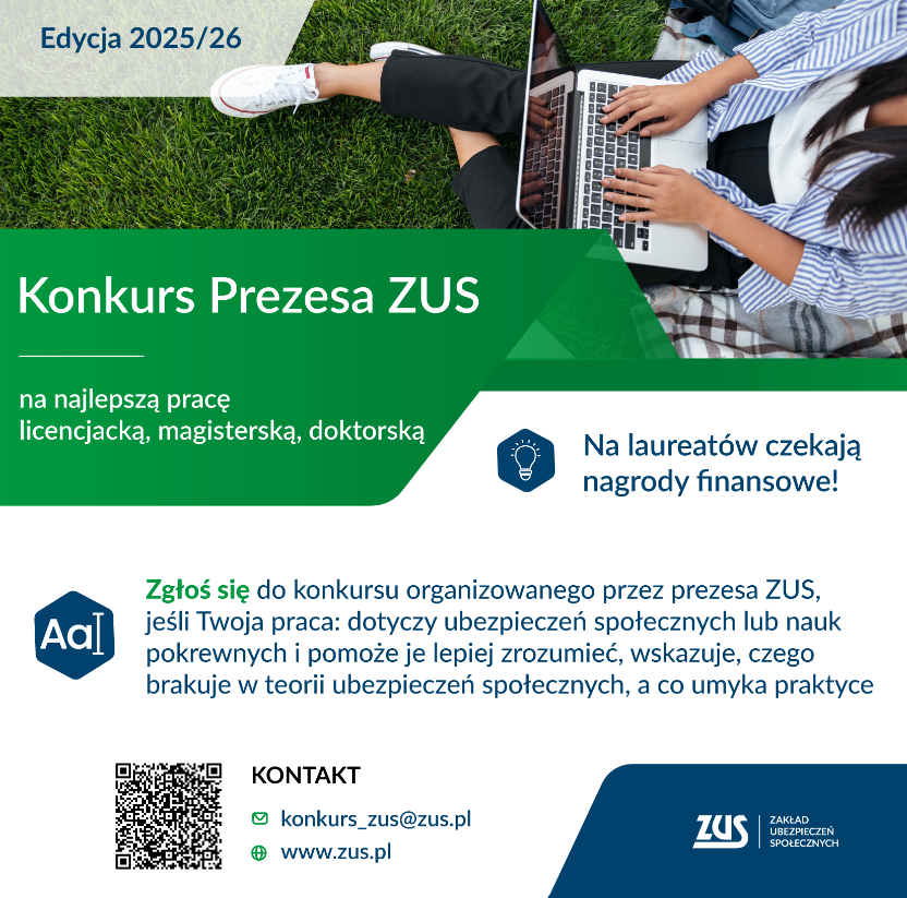 Plakat promujący konkurs ZUS