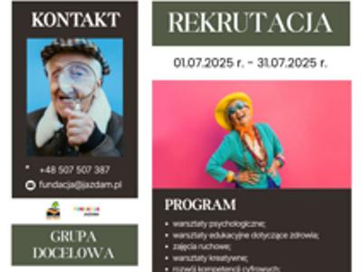 Seniorzy w działaniu! - plakat reklamowy