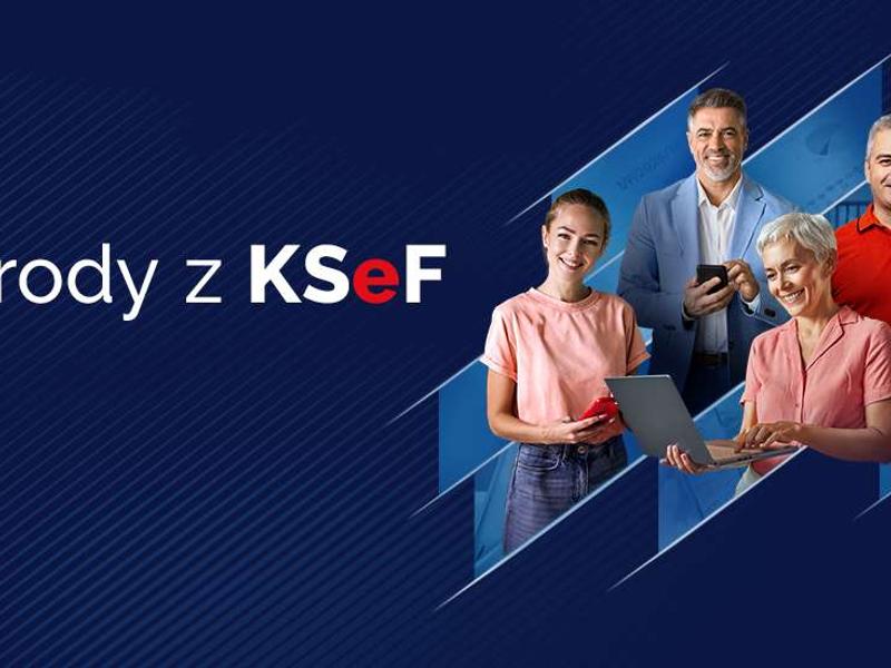 Grafika reklamująca: rody z KSeF