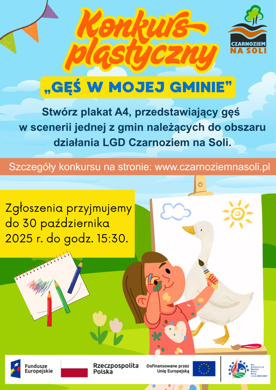 Plakat dotyczący konkursu &quot;Gęś w mojej gminie&quot;