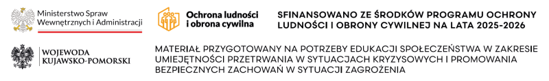Loga instytucji odpowiedzialnych za realizację Programu Ochrony Ludności i Obrony Cywilnej na lata 2025-2026