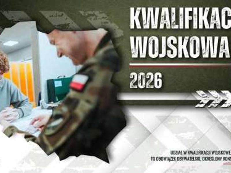 Baner promujący kwalifikację wojskową 2026.