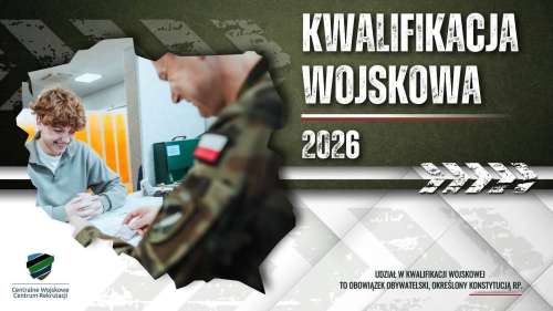 Baner promujący kwalifikację wojskową 2026.
