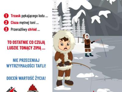 Ostrzeżenie dotyczące wchodzenia na lód
