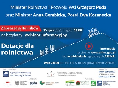 Plakat promujący webinar
