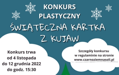 Baner promujący konkurs plastyczny pt.: "Świąteczna kartka z Kujaw".