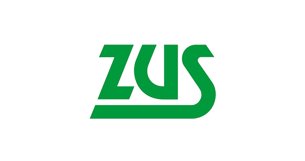 Logo ZUS - zielony napis ZUS