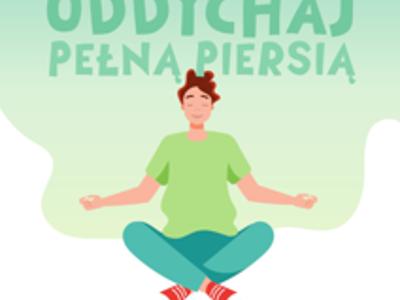 Plakat promujący konkurs: W Gminie Janikowo Oddychaj Pełną Piersią