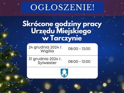 godziny pracy w wigilię i sylwestra
