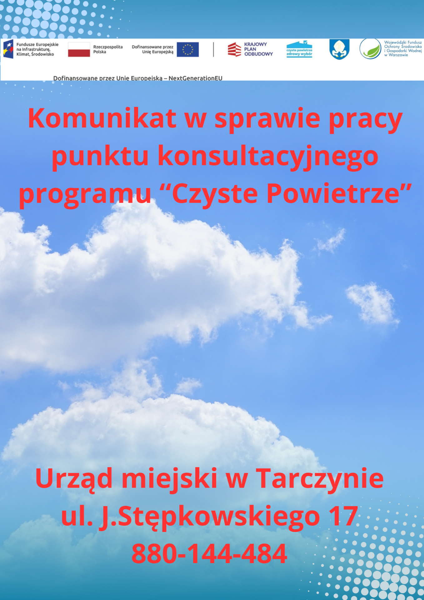 Czyste powietrze komunikat