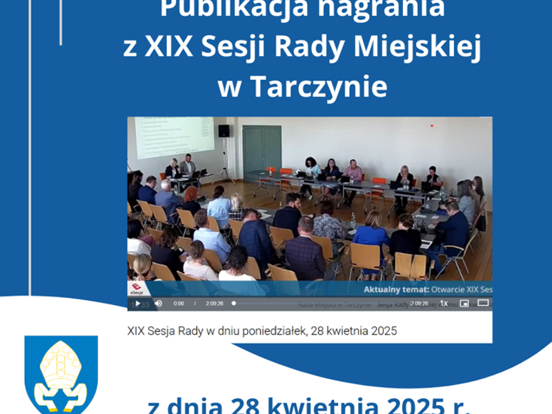 publikacja nagrania z sesji rady miejskiej