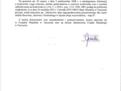 Ogłoszenie o uchwaleniu MPZP II etap